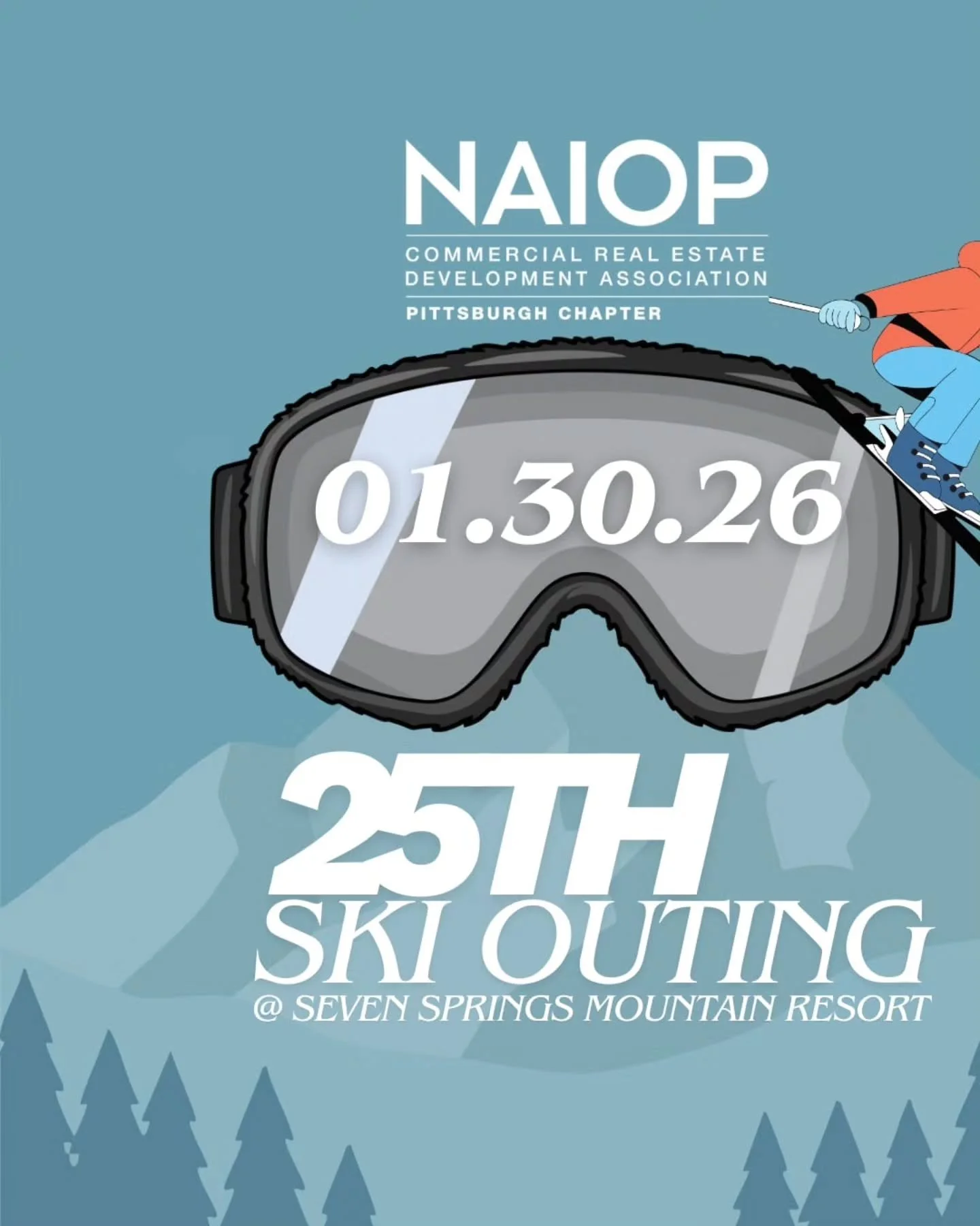Secure your spot at our 25th Annual NAIOP Pittsburgh Ski Outing, on January 30, 2026. Interested in a sponsorship? Purchase today! Individual tickets to go on sale soon.

Link in bio.
Presenting Sponsor: $2,500.00 LIMIT 1. (includes 6 full event tick