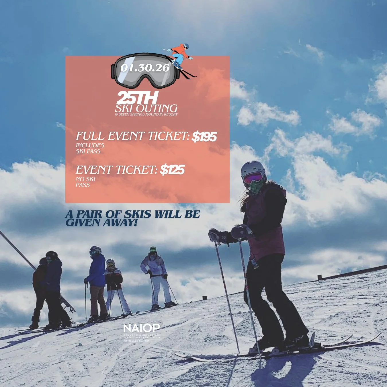 Time is running out to join us for networking - on the slopes or at the Foggy Goggle or in the spa - for our 25th Annual Ski Outing on Jan. 30th!⁠
... and someone will walk away WINNING A NEW PAIR OF SKIS 🎿 ⁠
⁠
Register via the link in our profile.⁠