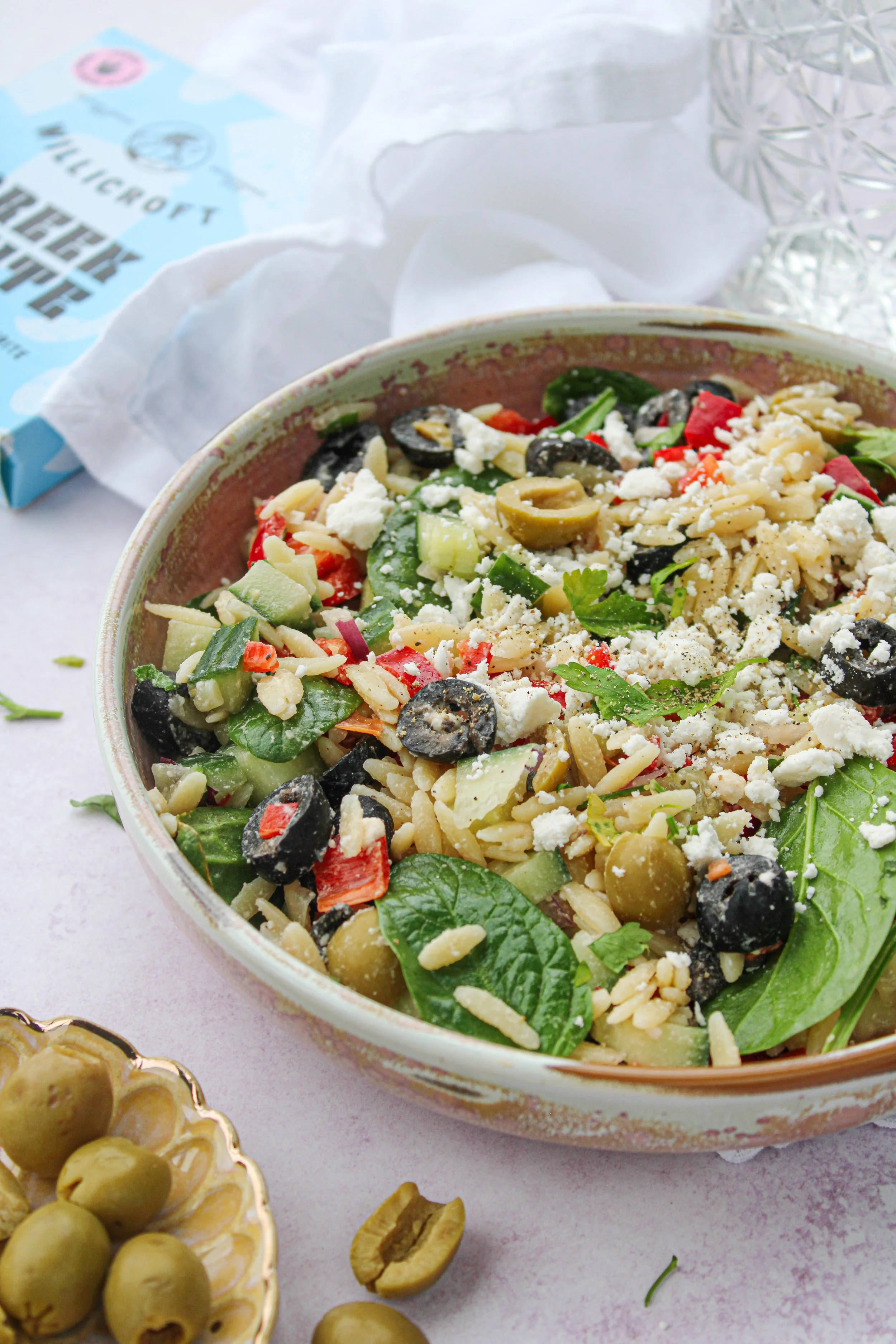 Orzo salad with Greek White