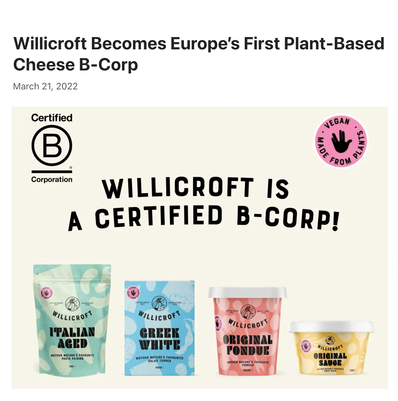 Willicroft Vegconomist Article 