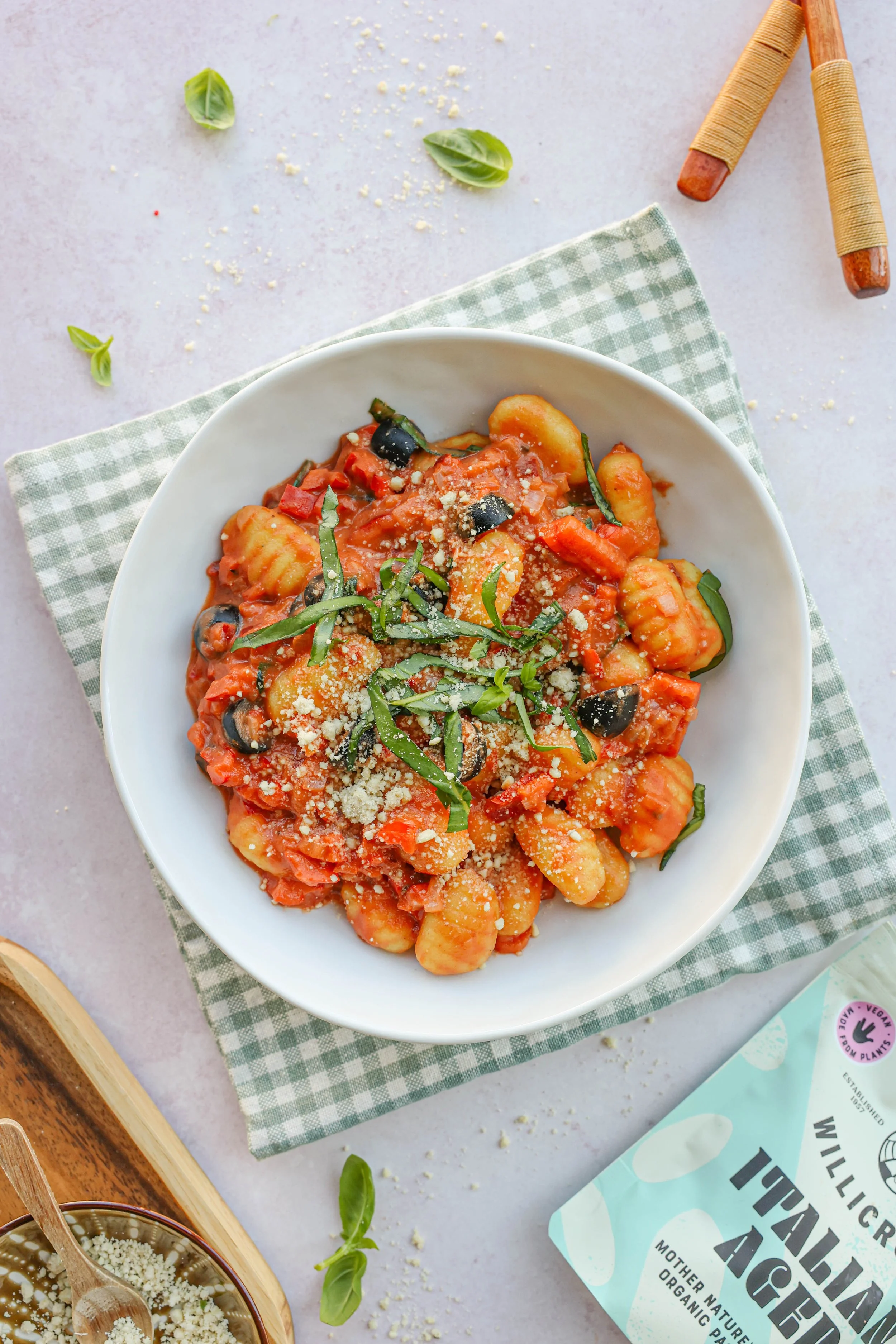 Olive Gnocchi and Italian Aged