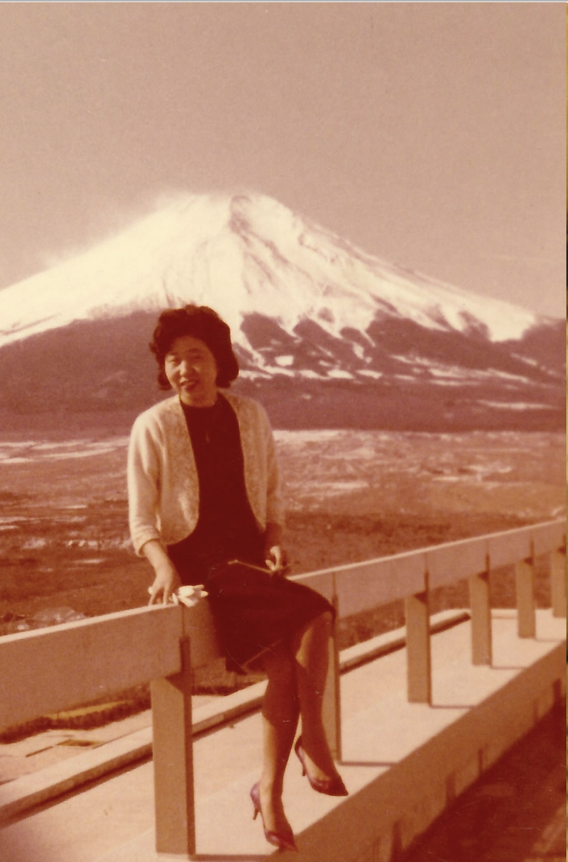 Mother Toshiko at Mt Fuji (c.1960)