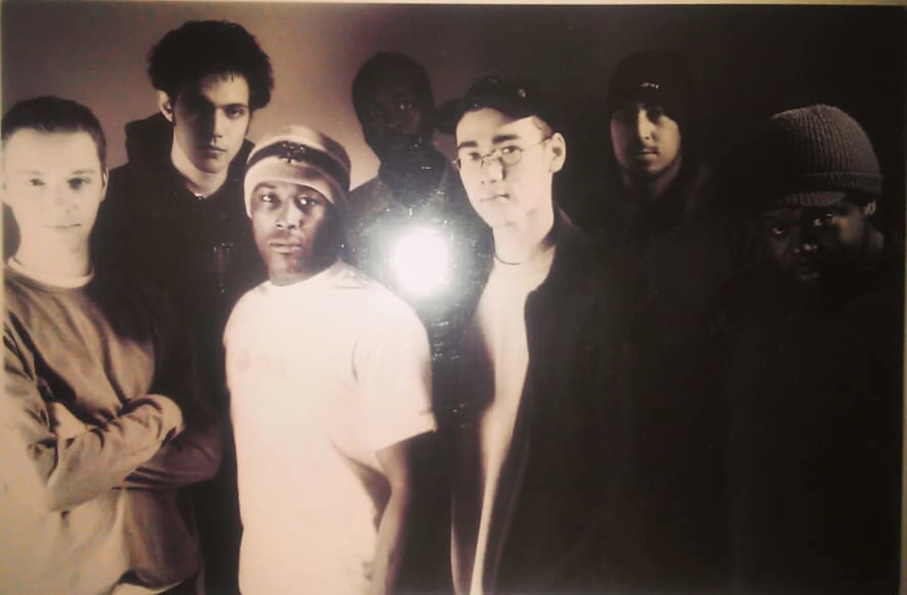With friends and collaborators Bugz in the Attic, London (2001)