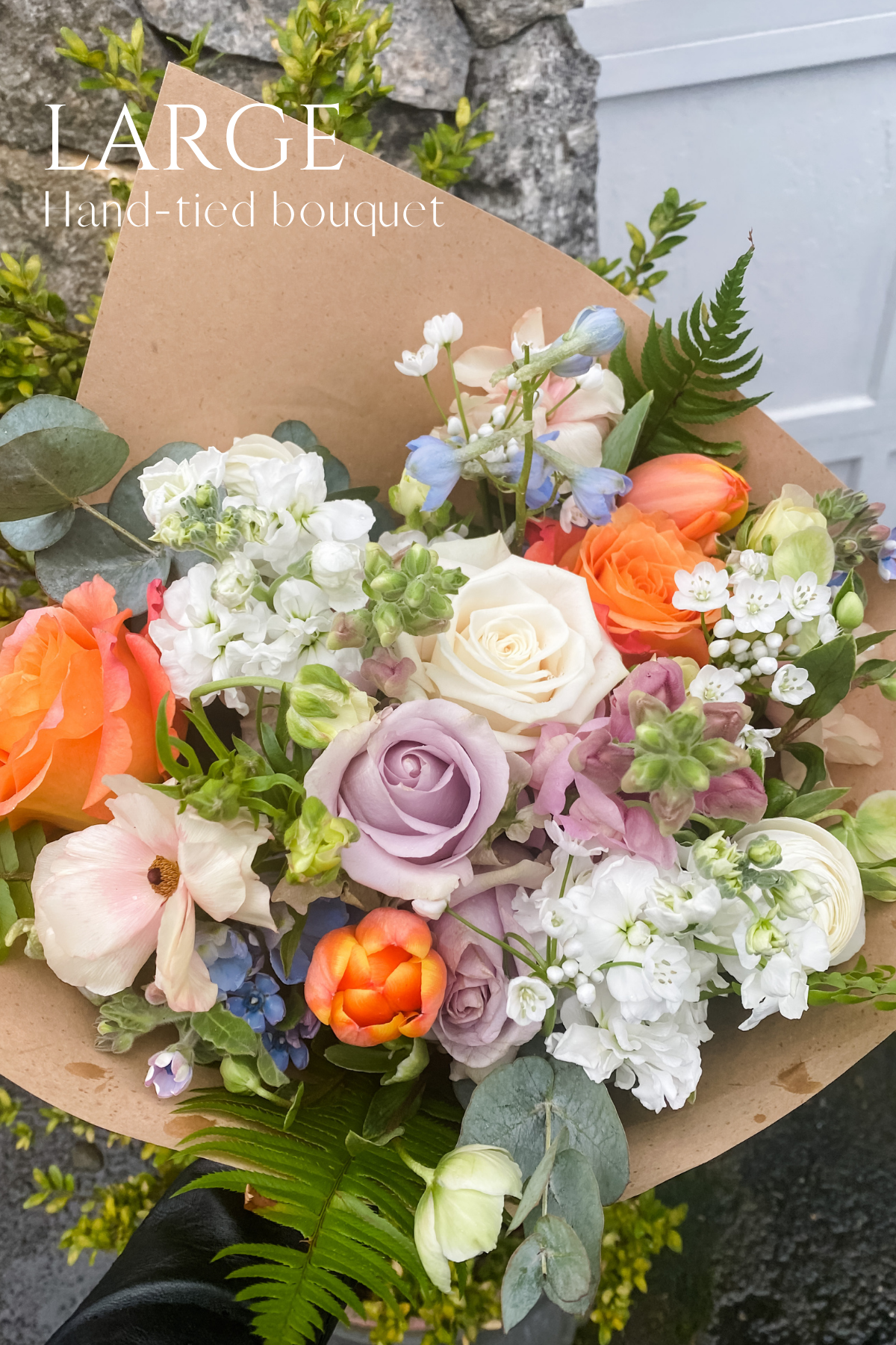 MONTHLY Subscription : Hand-tied bouquet wrapped in paper with DELIVERY —  Cornell Florist