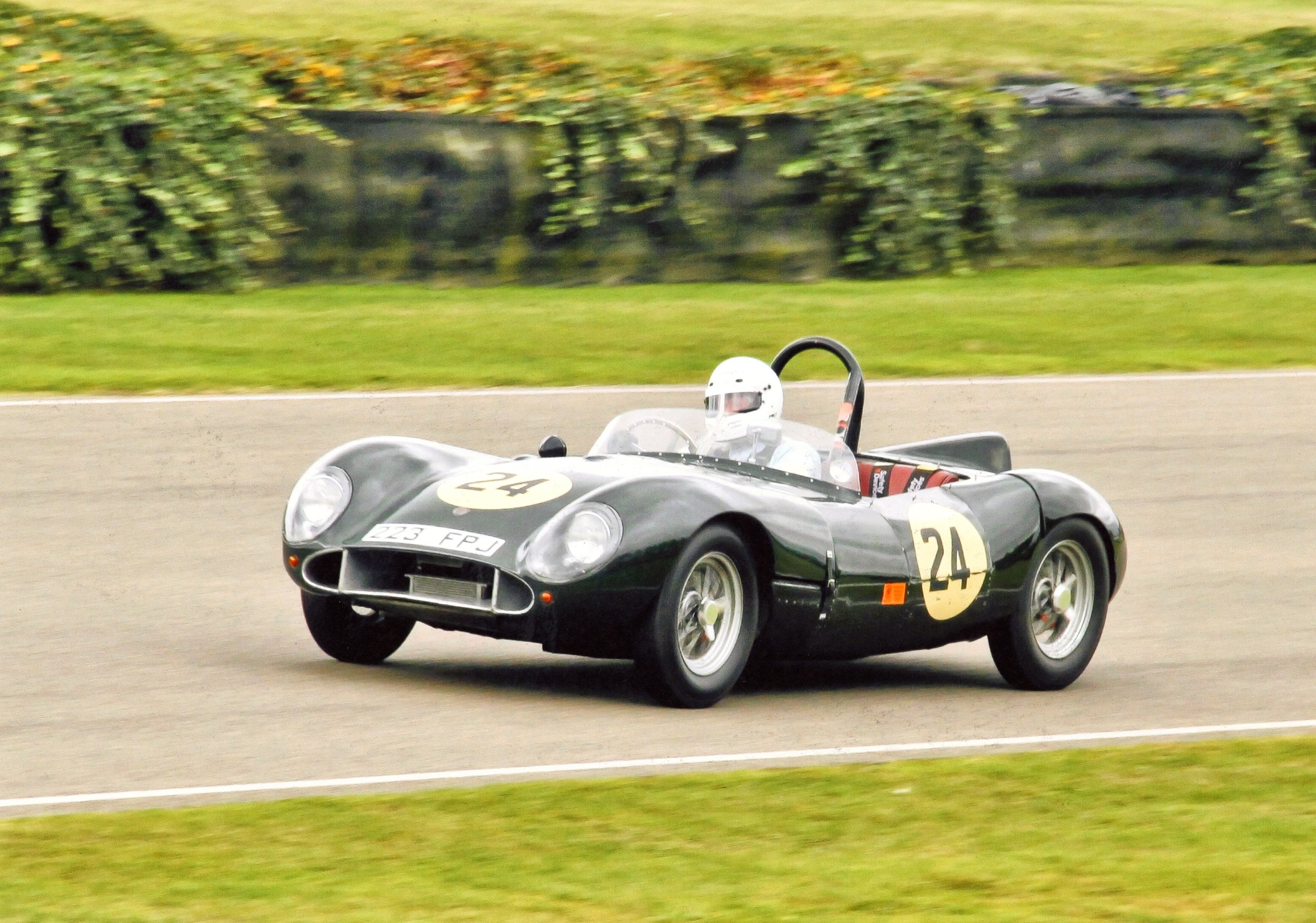 Playford MG in action at the Goodwood Revival