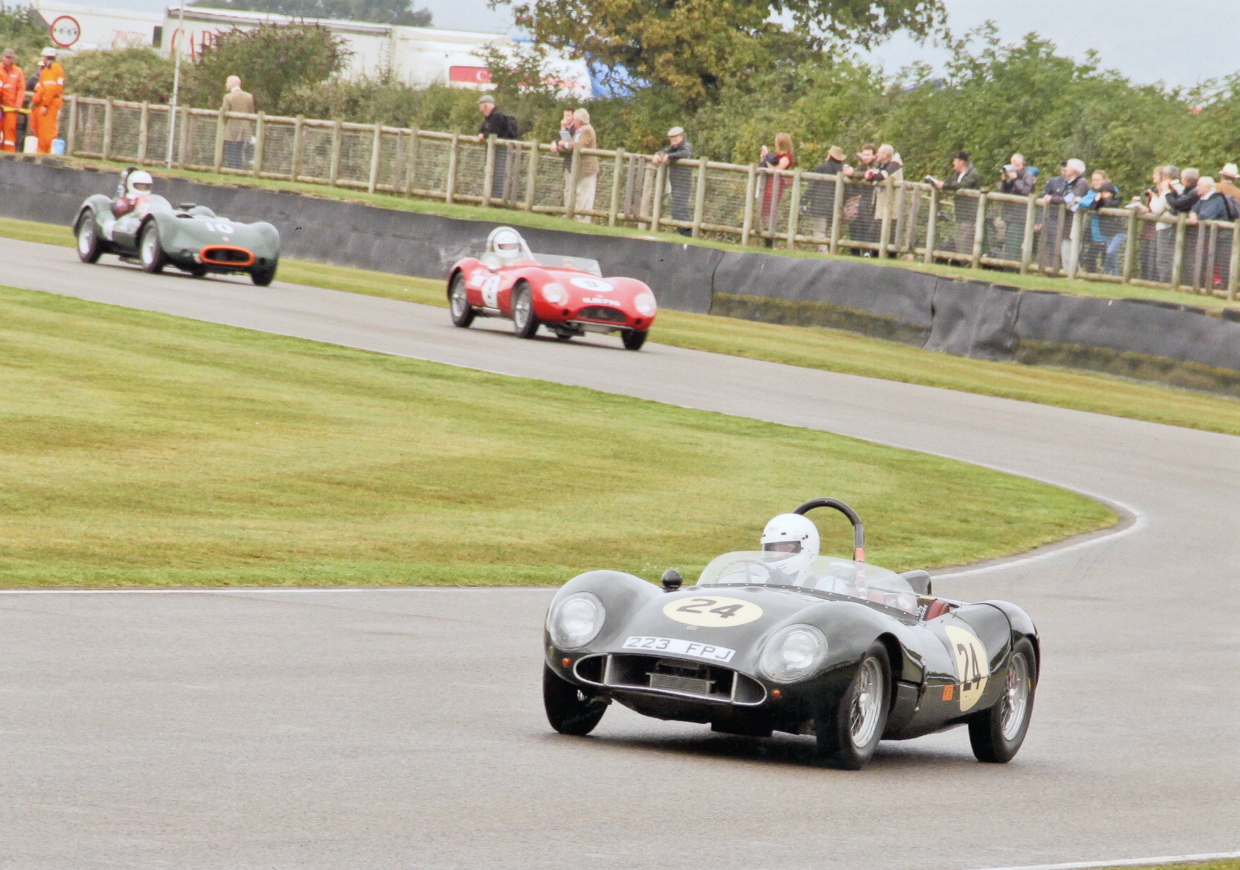 Playford MG in action at the Goodwood Revival
