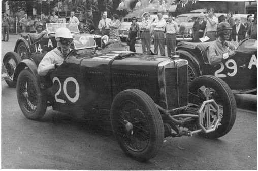 J4005 with Otto Linton behind the wheel awaits the start of the 1948 Watkins Glen Grand Prix