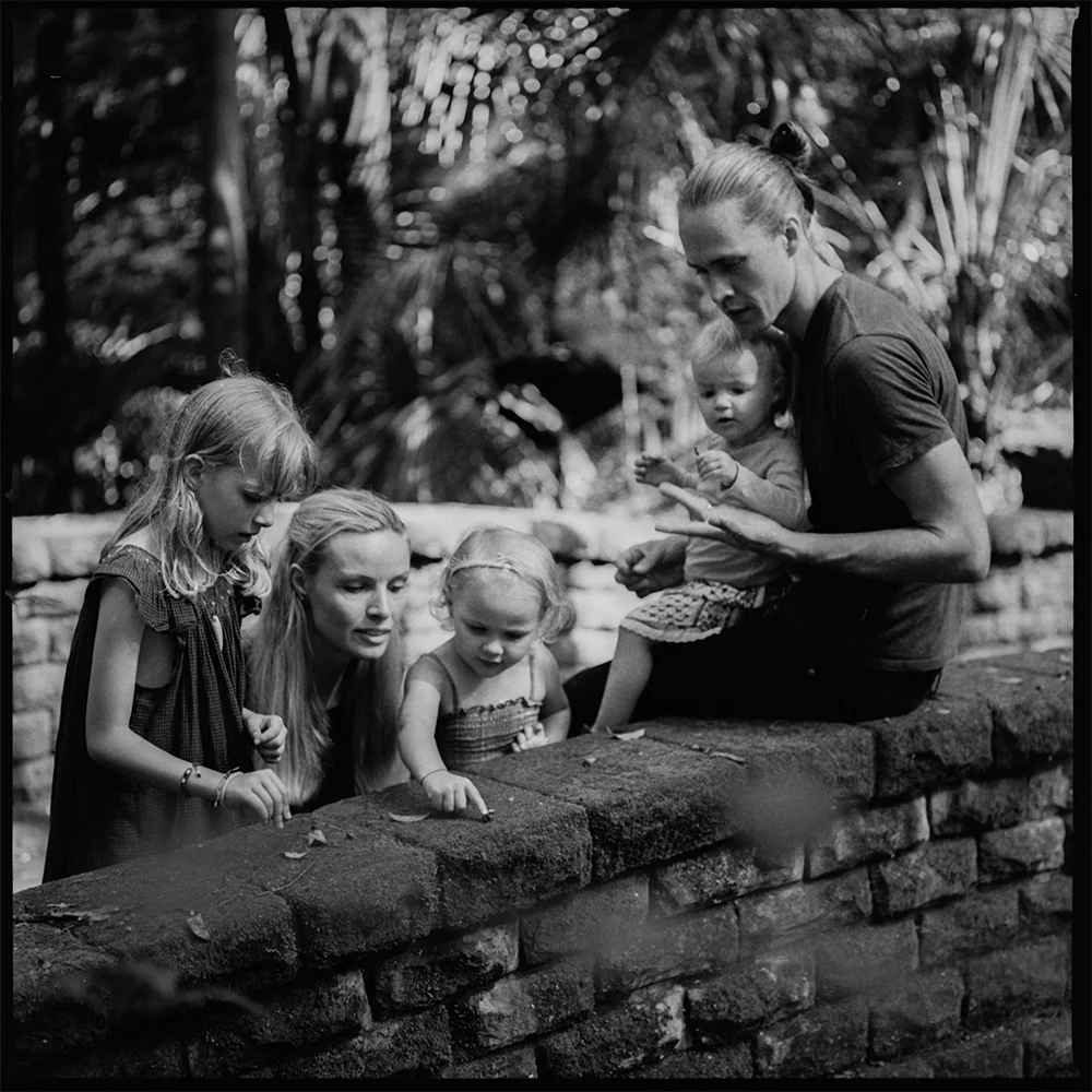 Nutritionist, herbalist and doula Anna Maria Boelskov , her husband Kalle and their three daughters (L-R) Kieva, Vilja and Mica Sia. Image: Mathew Coyte