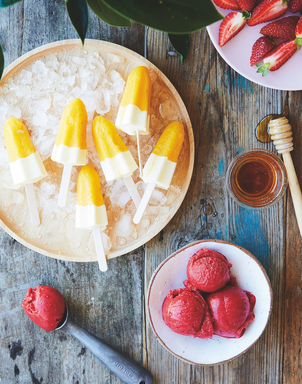 Mango ice cream bars