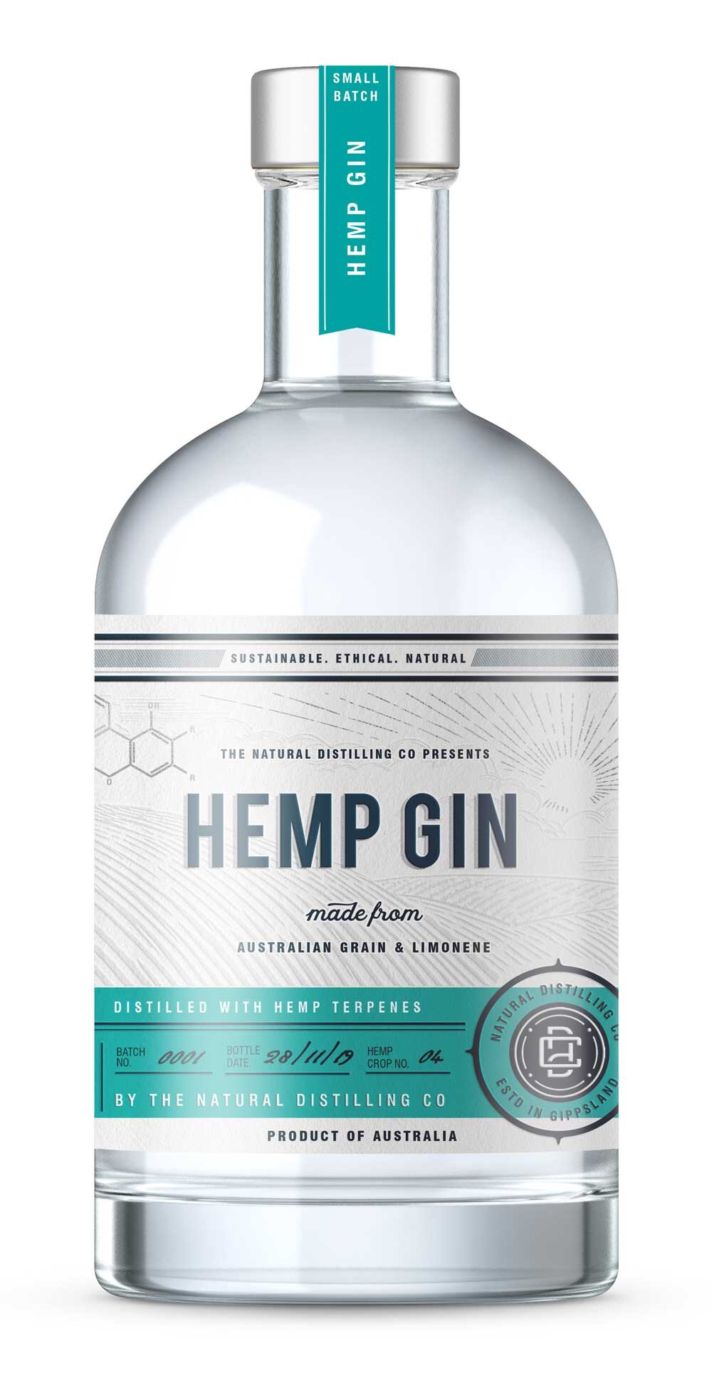 Hemp gin, vodka and rum