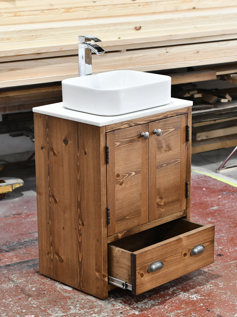 matteo | handmade bespoke bathroom vanity unit with 20mm stone top — old  man & magpie