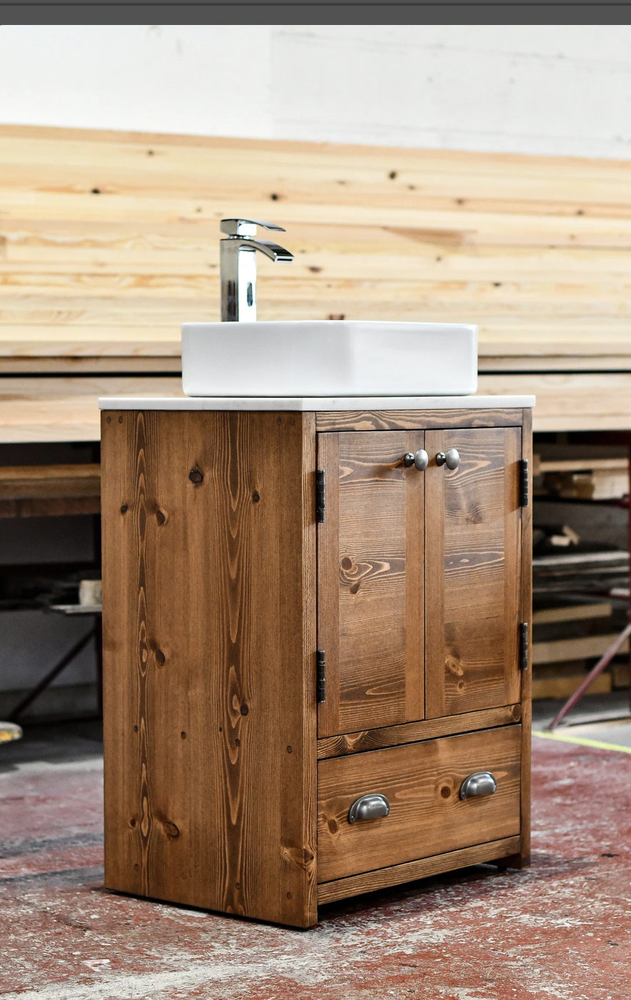 MATTEO Handmade Bespoke Bathroom Vanity Unit With 20mm Stone Top