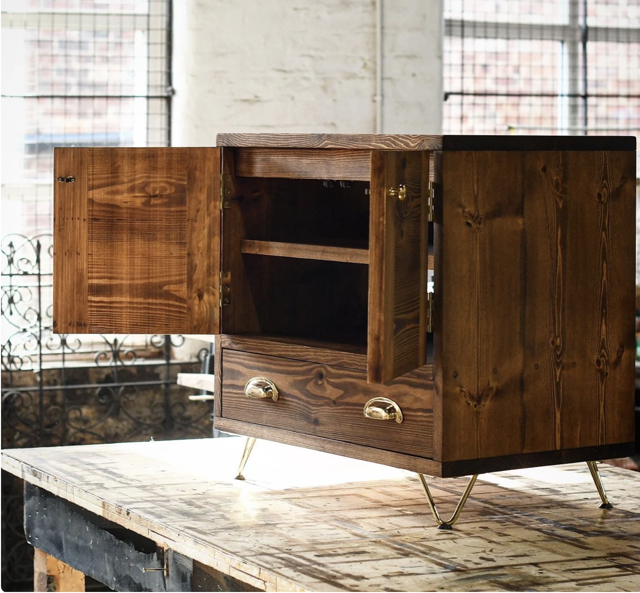 HEPWORTH Handmade Bathroom Vanity Unit with Hairpin legs. — Old Man