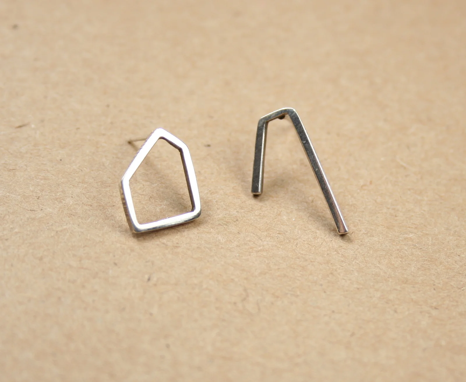 Tiny Outline Post Earrings