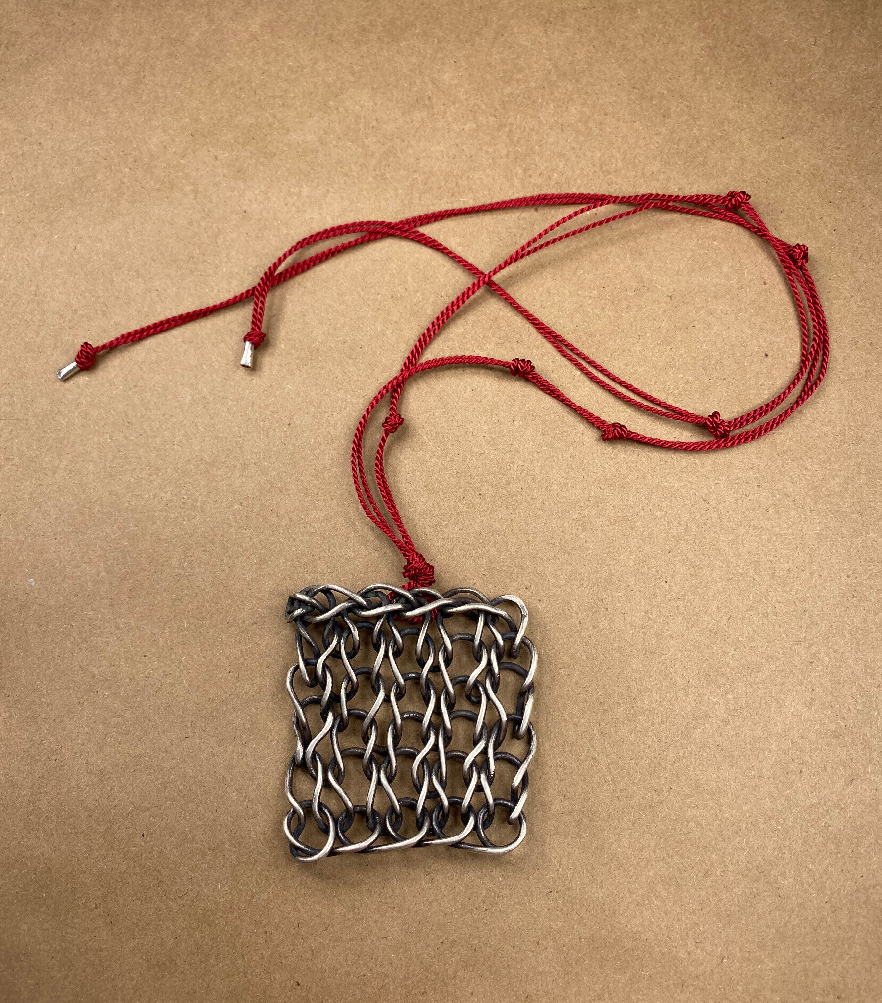 Silver Swatch - Red Silk