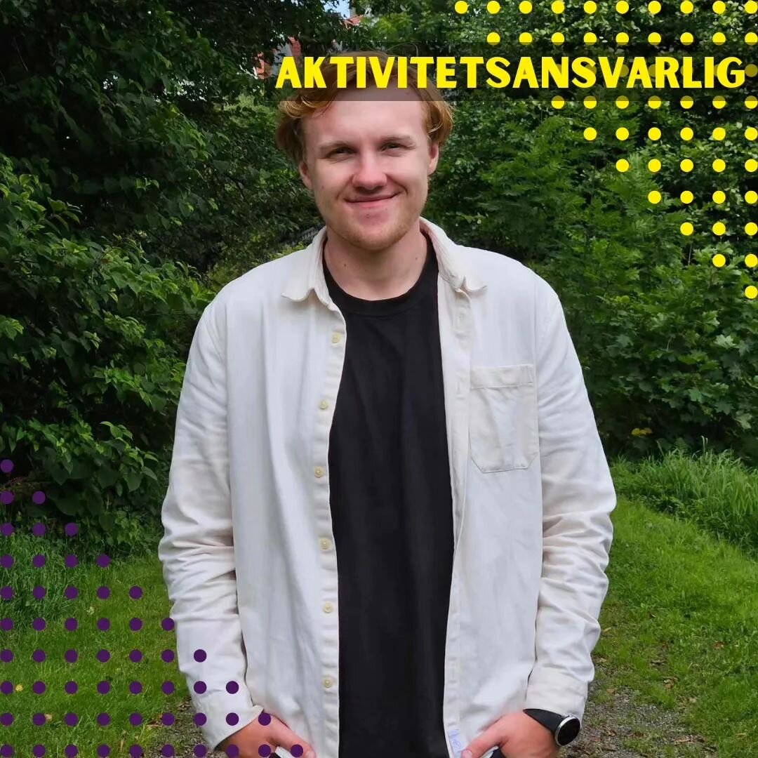 🟣Neste p&aring; lista er v&aring;res verv sol skal ha kontroll p&aring; alle idrettene v&aring;rs under sesongen🟡

-Navn: Mikael Kaspersen Kinnestad
-Verv: Aktivitetsansvarlig
-Idrett: Cheer
-Studie: Journalistikk