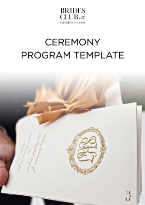 Jewish Wedding Ceremony Program Template