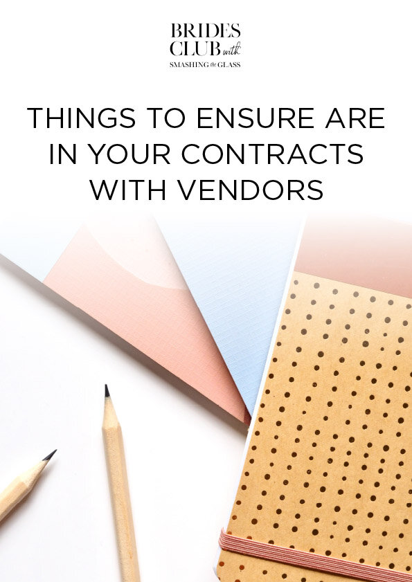 Things to Ensure Are In Your Contracts with Vendors