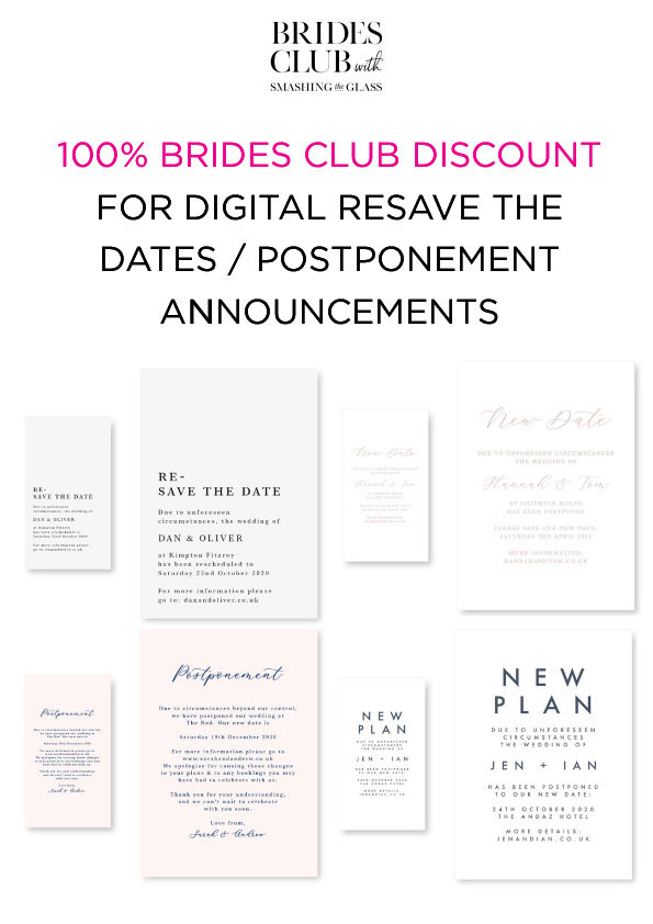 100% Brides Club Discount for Digital Announcements