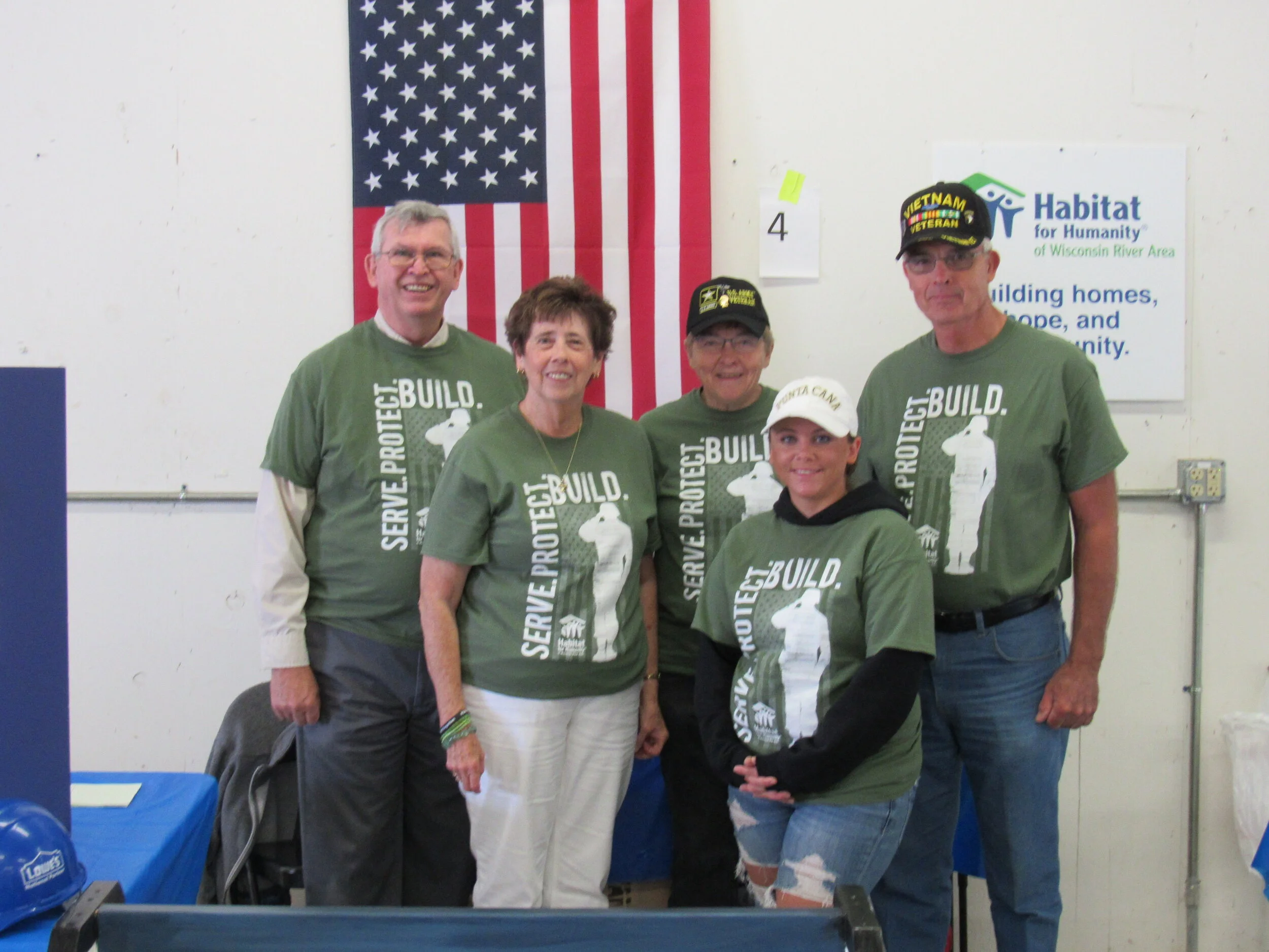 Kay with veterans group