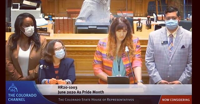 We don't normally have session in June. On the occasion, and serendipitously on the day of a monumental #SCOTUS decision, we passed a resolution declaring June as #PrideMonth in Colorado! Happy #Pride!