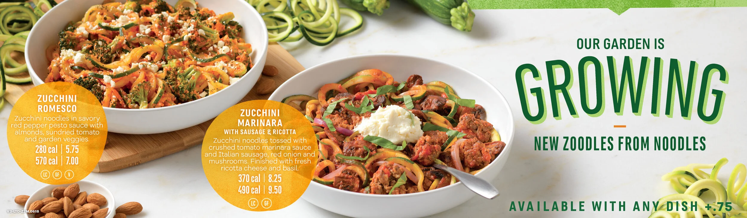 Zoodles LTO Welcome Wall Panel  |  Noodles & Company