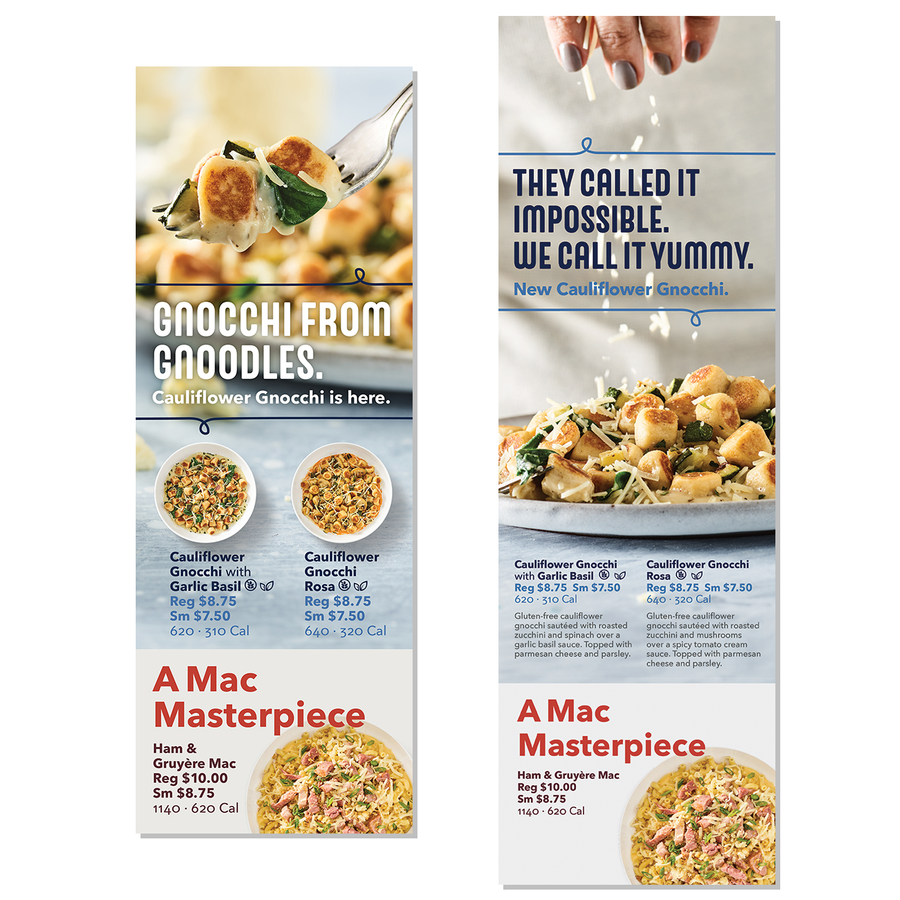 Cauliflower Gnocchi Welcome Wall & Menu Panel  |  Noodles & Company