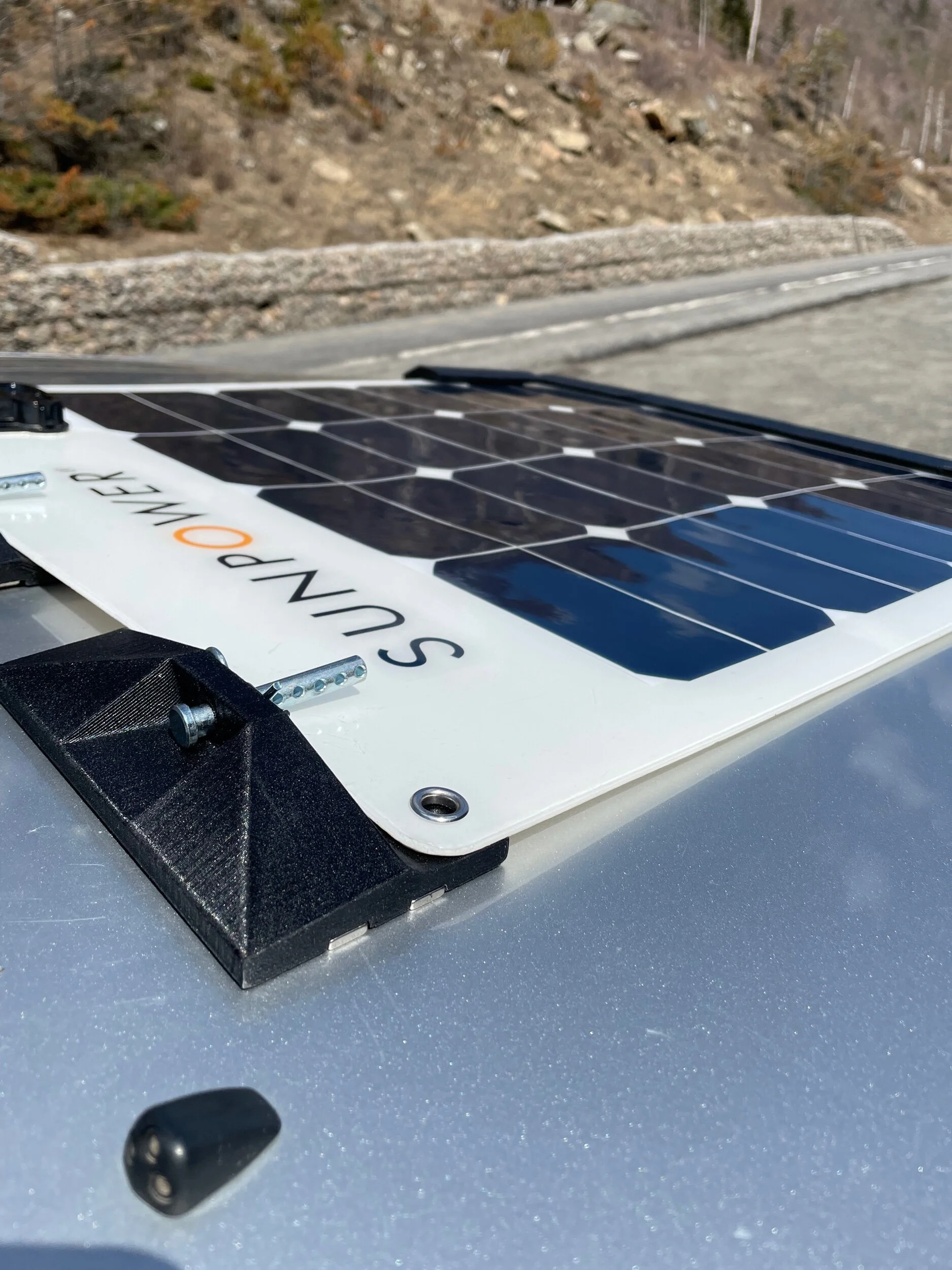 Hood Mounted Solar Panel