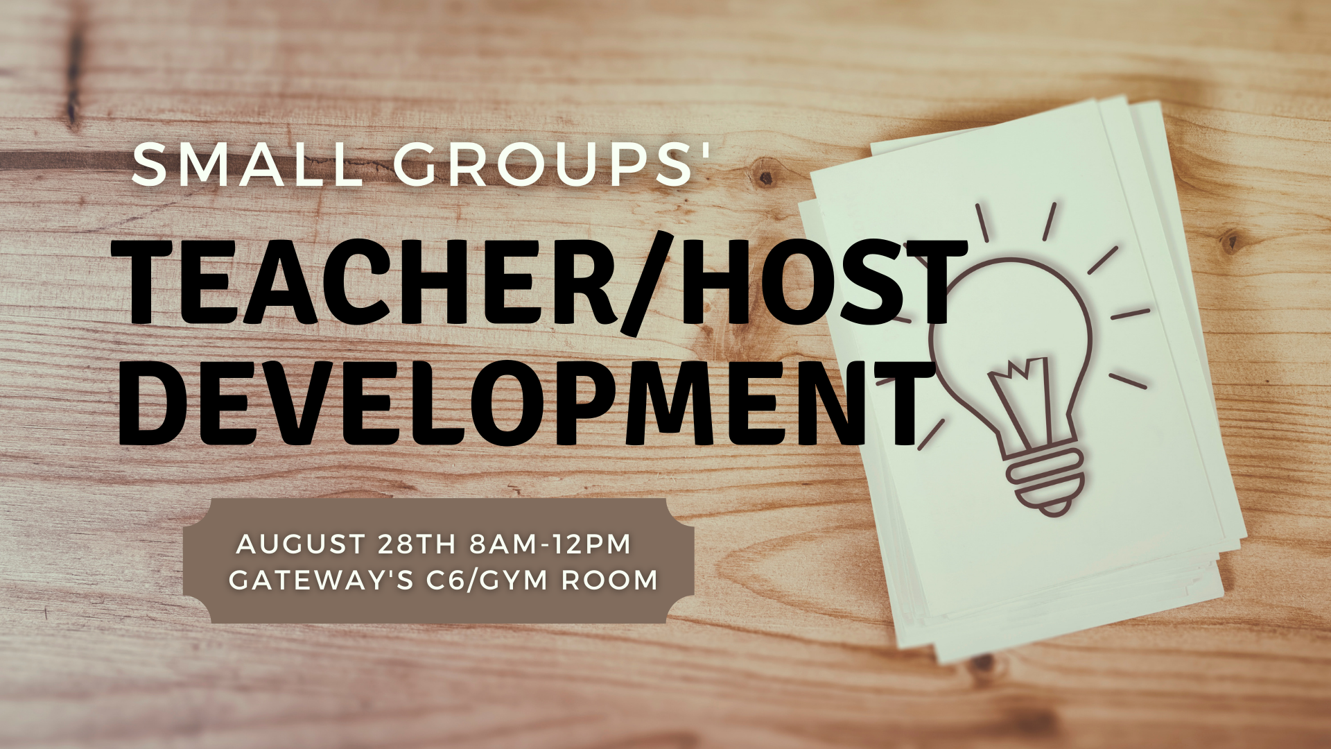 Teacher/Host Leadership Training