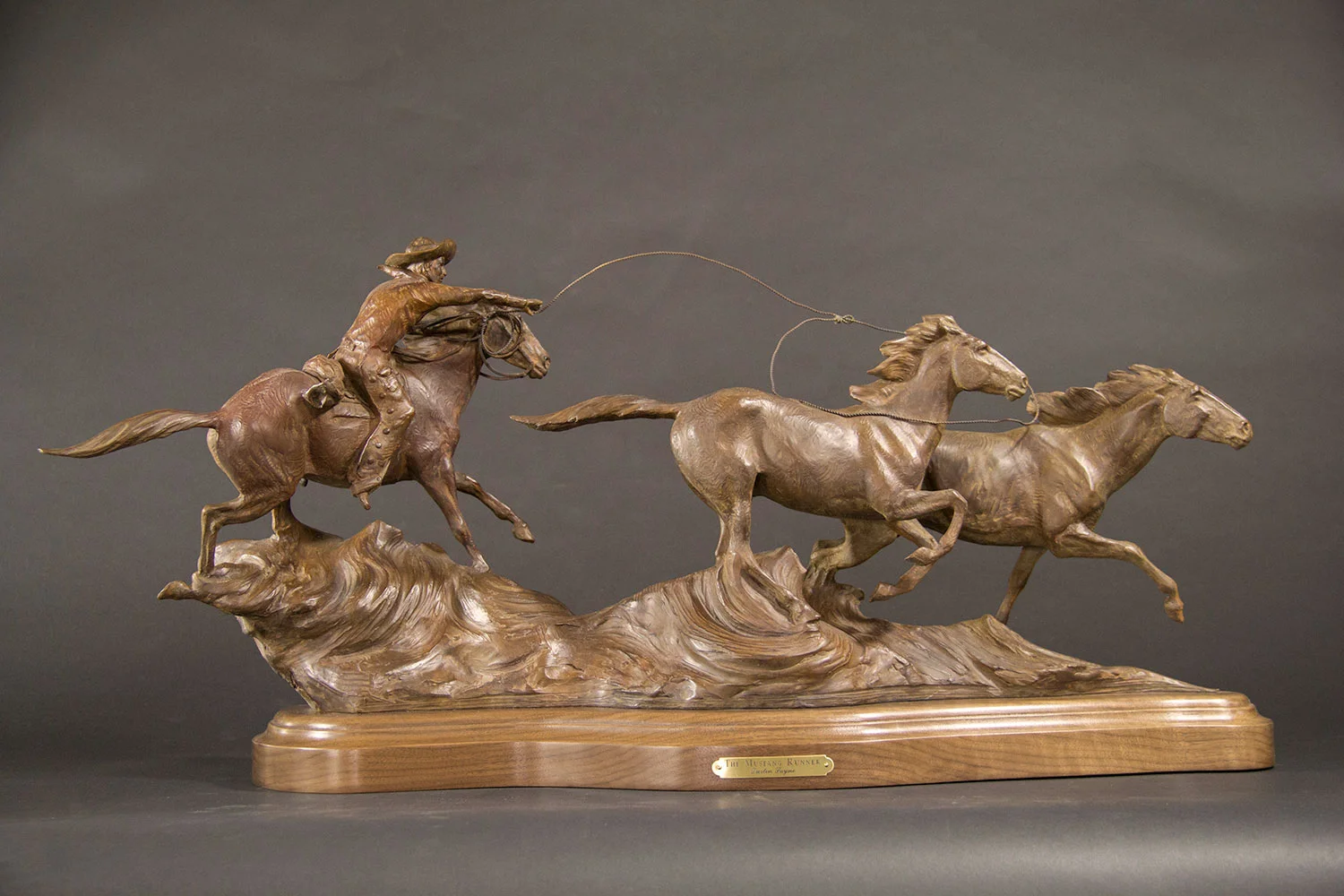 The Mustang Runner, Cowboys on horses, Cowboy Art