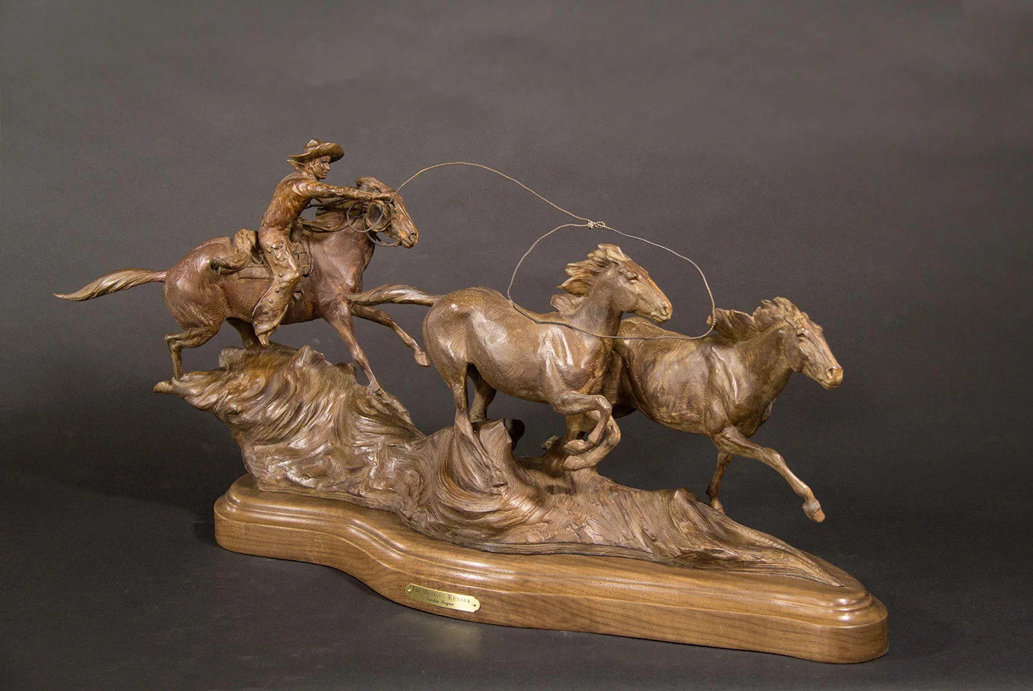 The Mustang Runner, Cowboys on horses, Cowboy Art