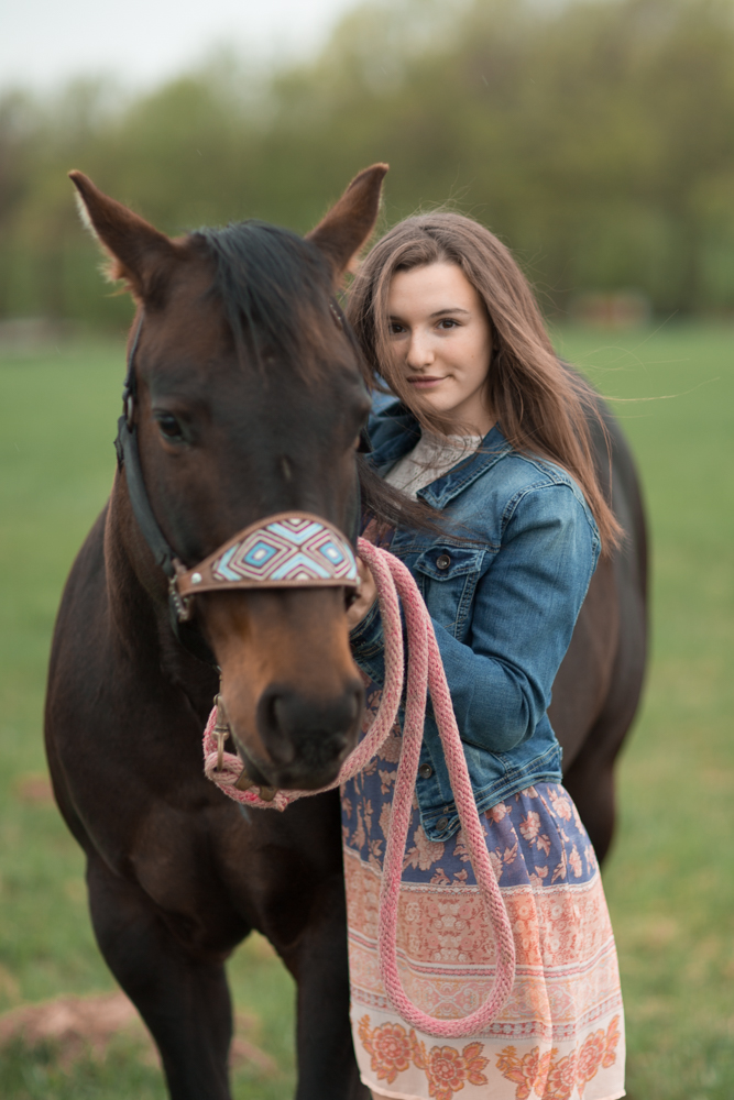 Senior portrait with a horse