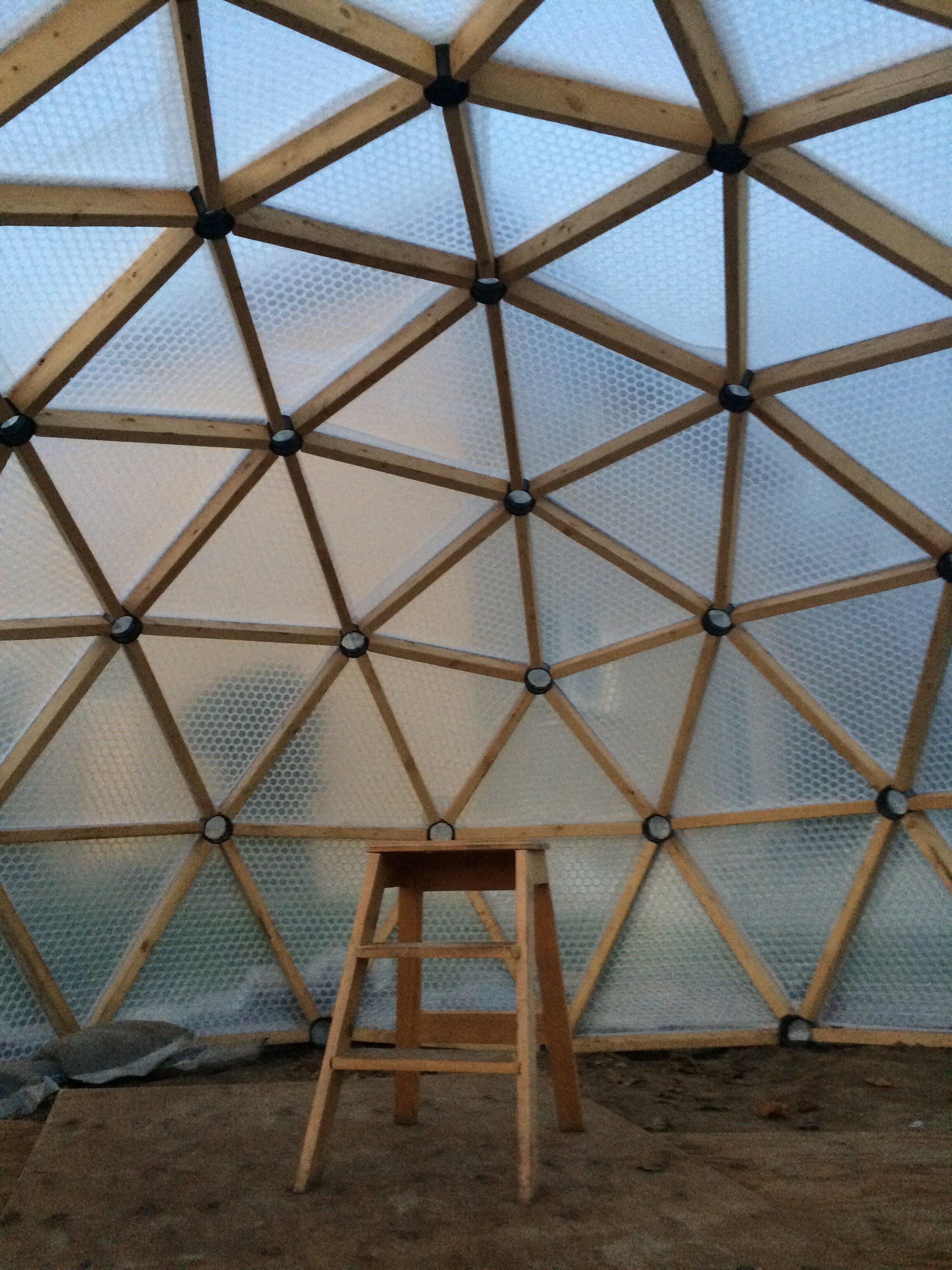 Solawrap Installation on Geodesic Dome