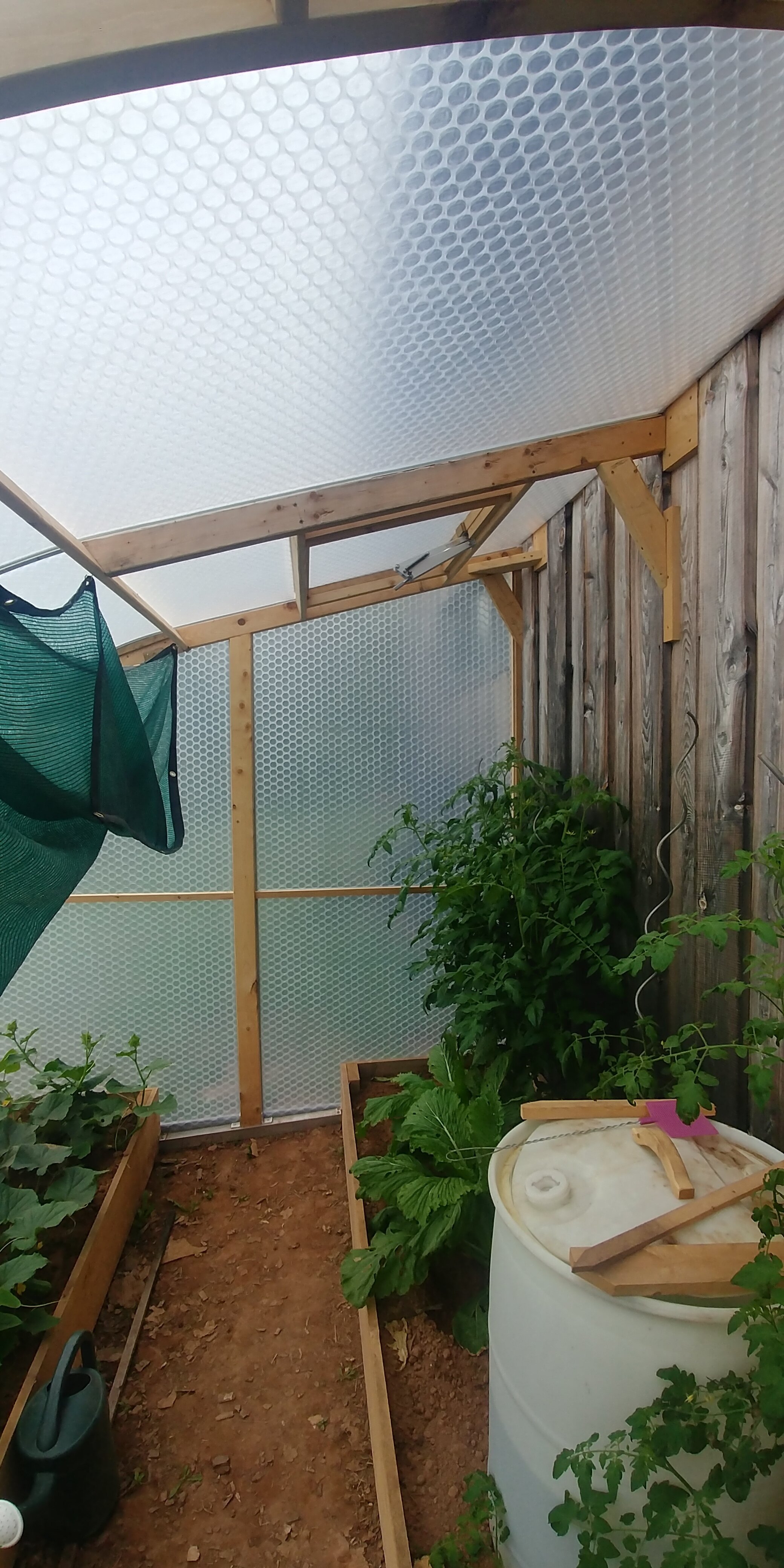 Lean-to Solawrap Greenhouse in Nova Scotia