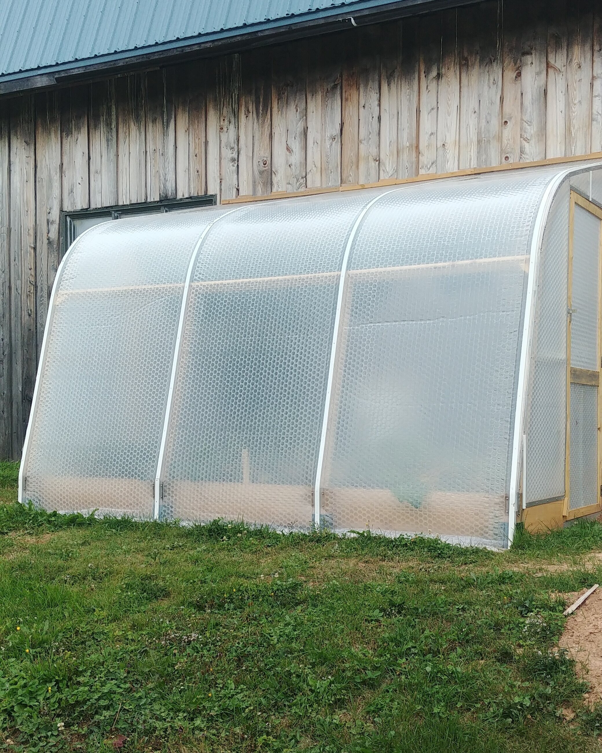 Lean-to Solawrap Greenhouse in Nova Scotia