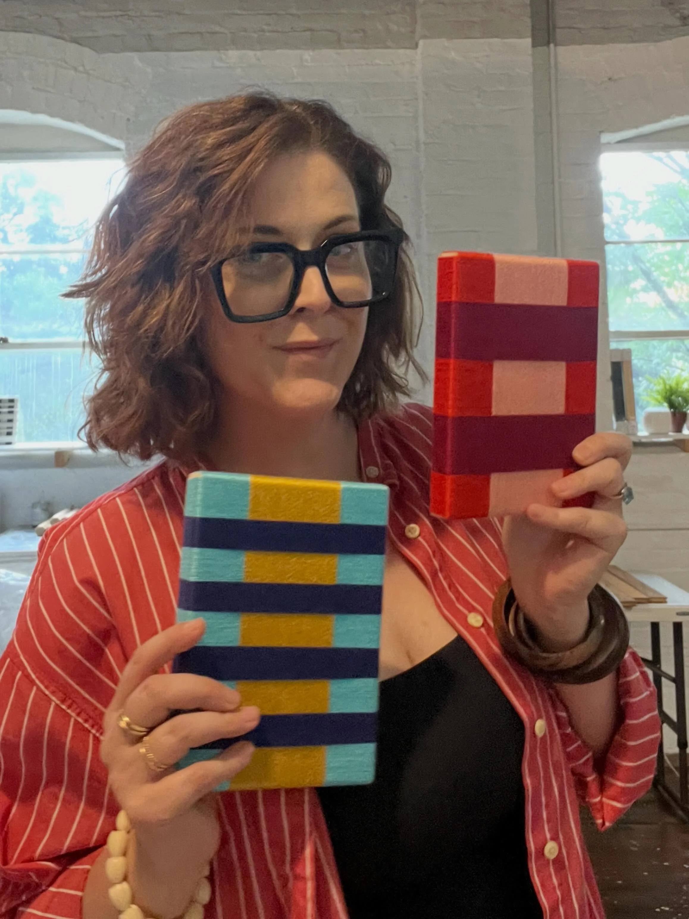 Minis come first, to check the colorways and make sure the patterns work.  How do you think the big ones are going to turn out?!