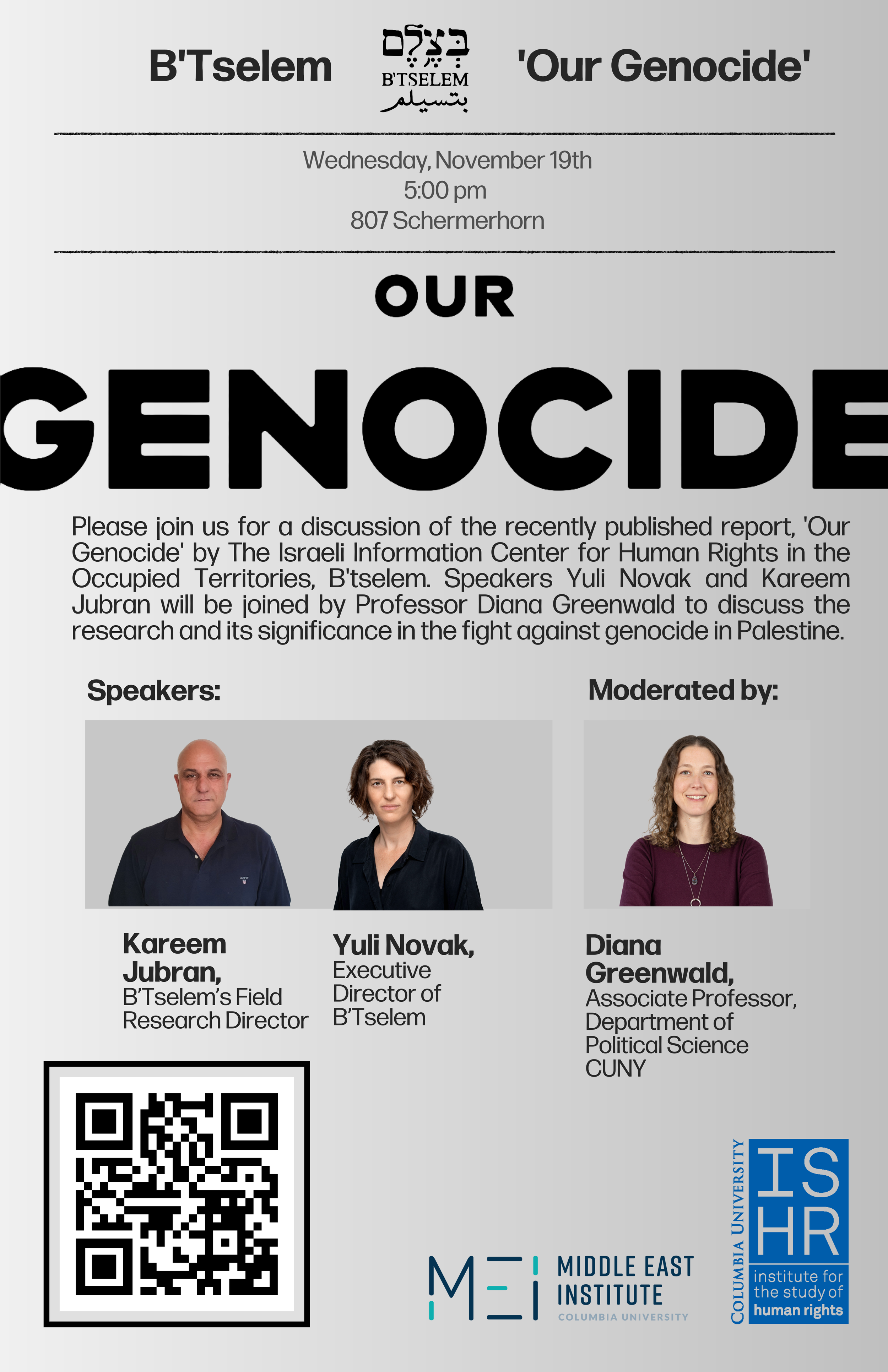 B'Tselem 'Our Genocide'
