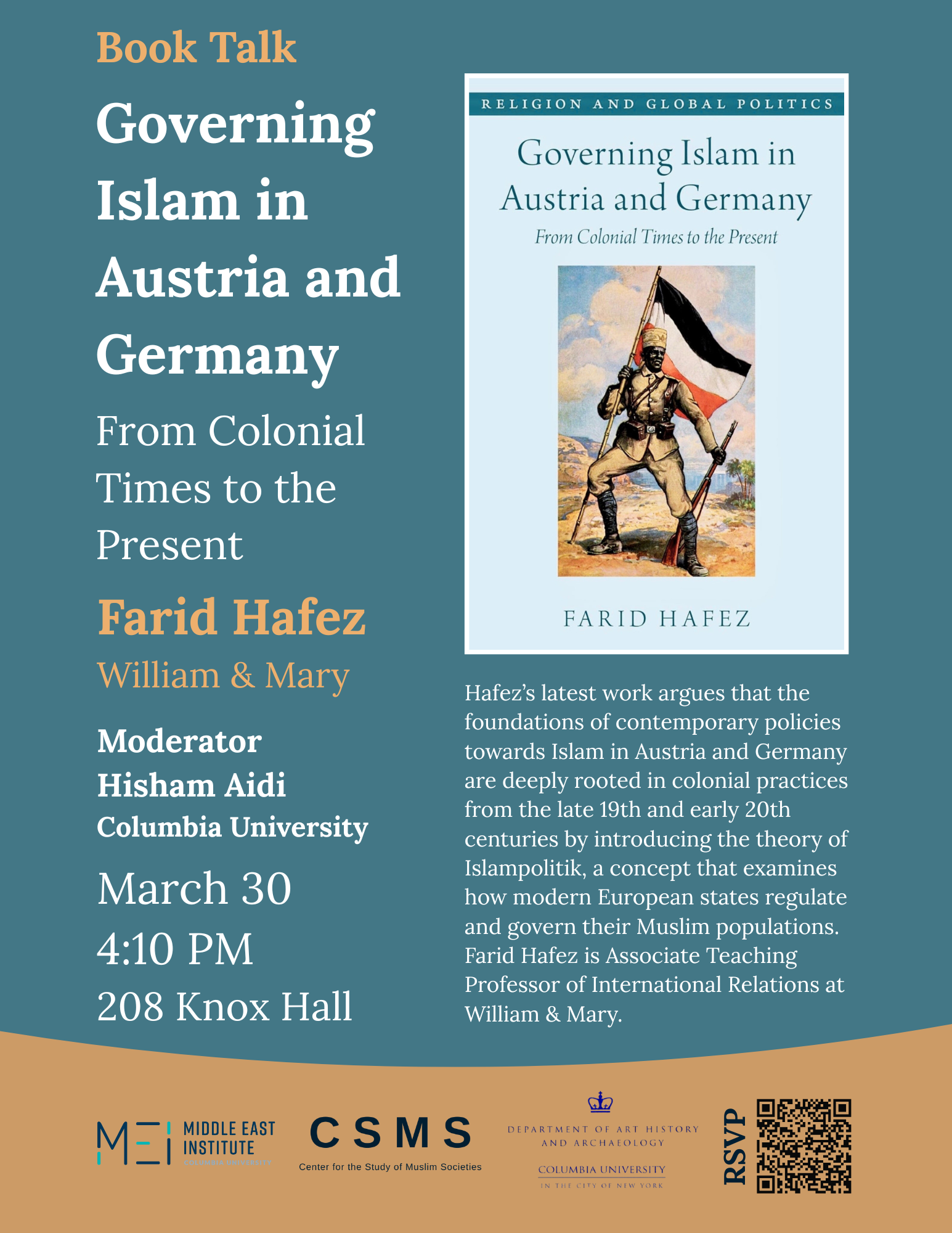 Book Talk - "Governing Islam in Austria and Germany: From Colonial Times to the Present"