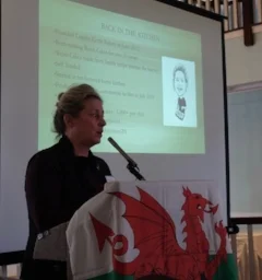 Speaker Helen Coates of the Copper Kettle Bakery