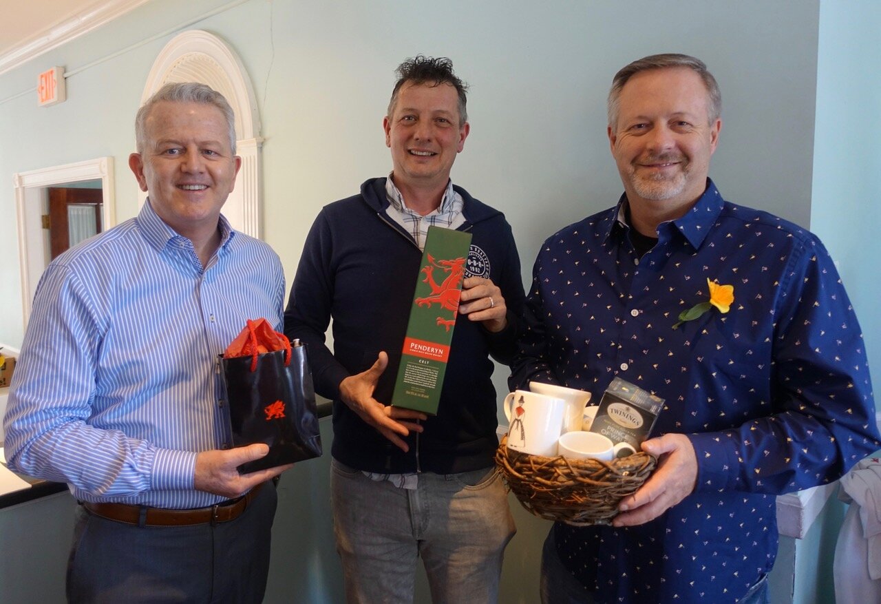  The prize winners: visitor Rob Davies, and members Straford Wild and Howard Davies 