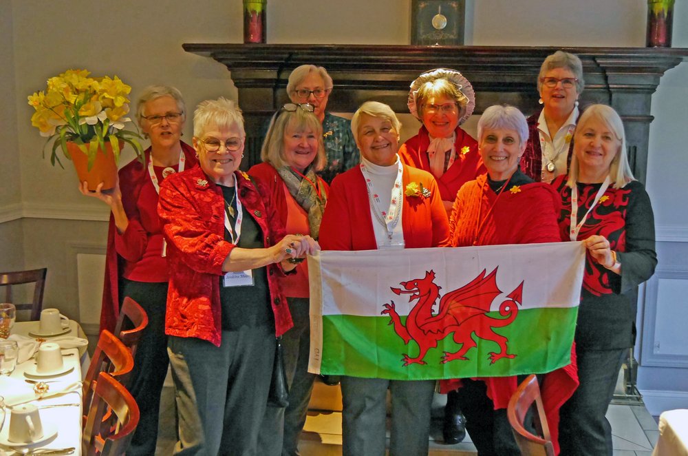 Ladies in red at the WSWNE St David’s Day Lunch