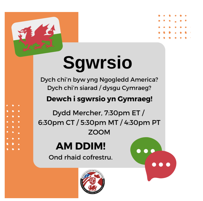 Welsh Conversation Sessions on Zoom - MARCH