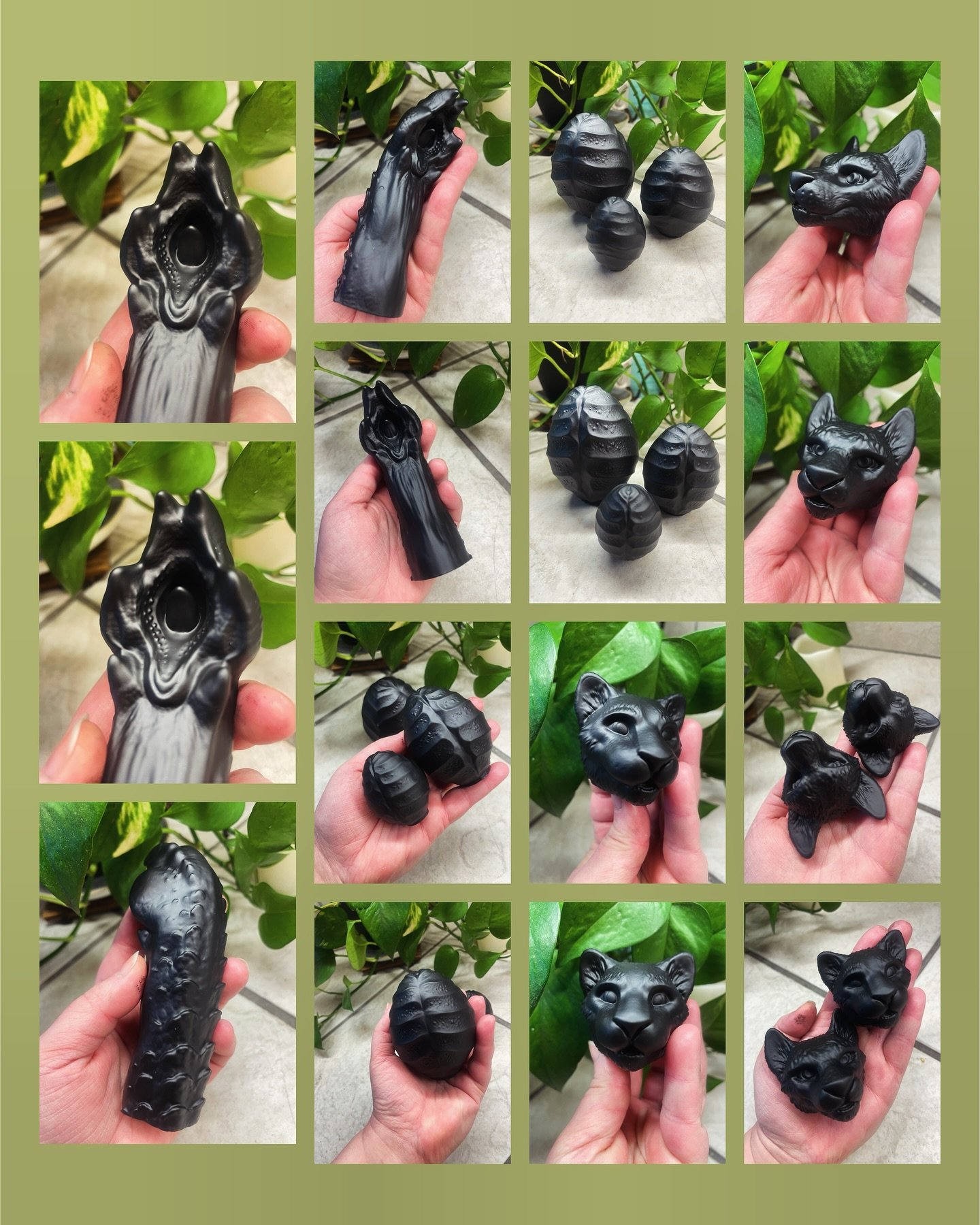 So many cute things finished up today! 

I can&rsquo;t wait to get these in the molds and on to our store. 

Which of these catches your eye the most? 

We&rsquo;ve got squishy Canine and Feline heads, the new Nodus Egg Prints, the Zahne vibe sleeve-