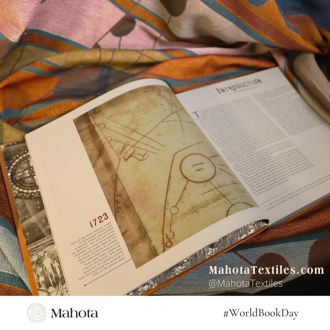 📚 It&rsquo;s #WorldBookDay, so we&rsquo;re taking a moment to spotlight the Chickasaw Historical Atlas! 📍 This book is particularly special to the Mahota Textiles team because it begins by highlighting the historical Chickasaw tribal map of 1723 &m