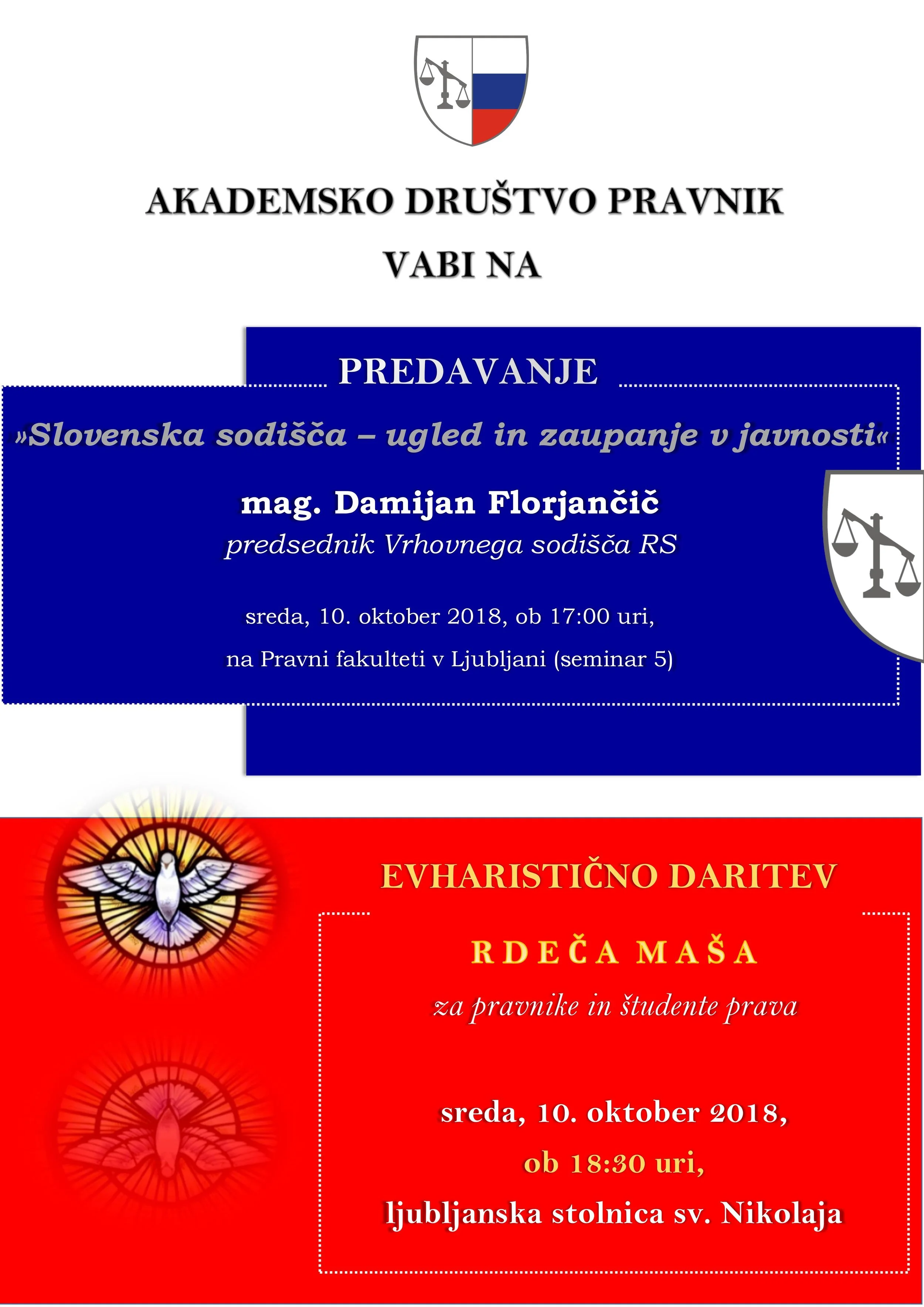 Vabilo na rdečo mašo in predavanje
