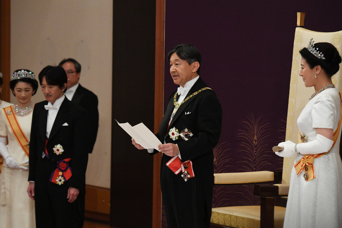Japonski cesar Naruhito ob zasedbi prestola (foto: China Daily)