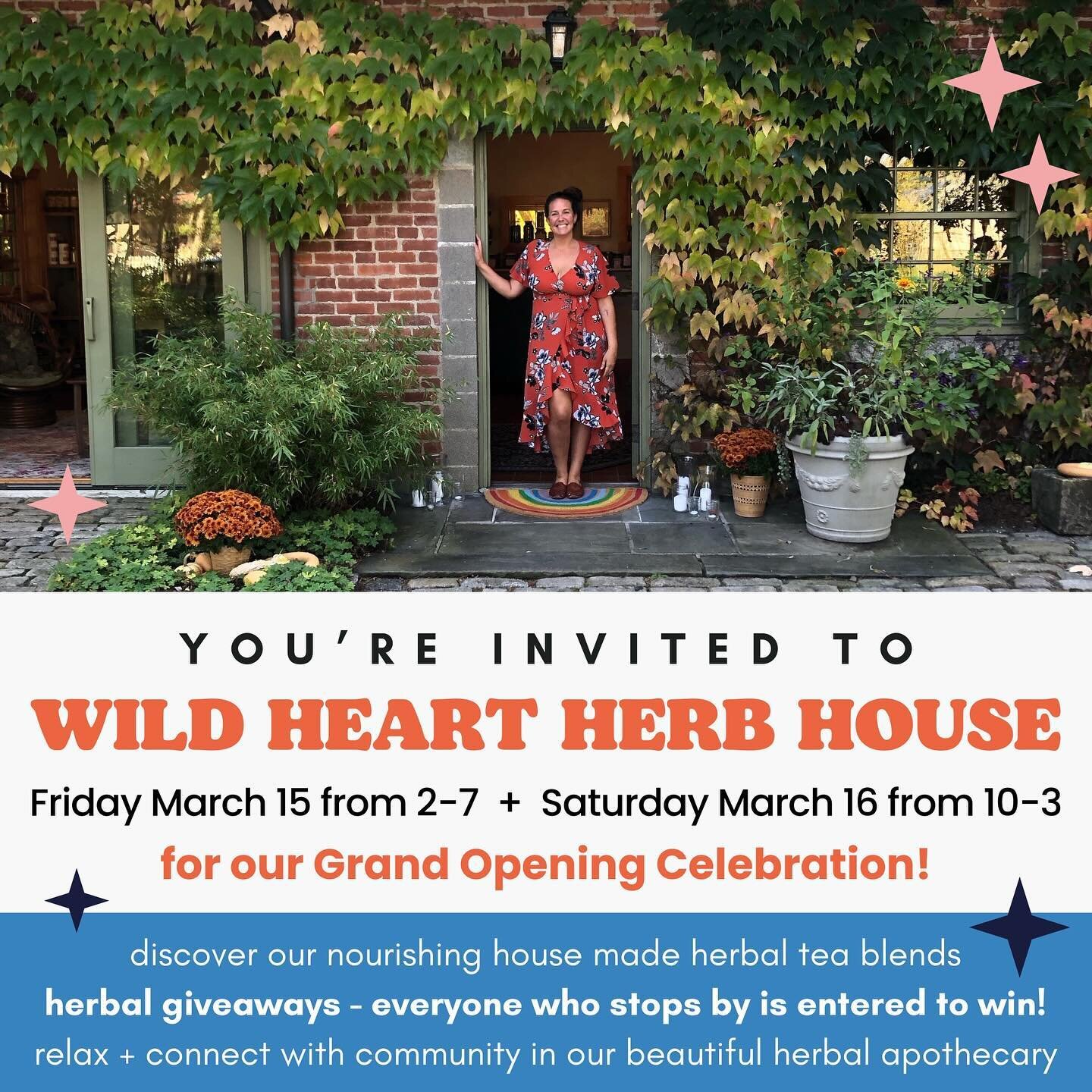 You are invited to Wild Heart&rsquo;s Grand Opening Celebration! 

Even though we&rsquo;ve been bopping along since the end of October, it&rsquo;s finally time for an official Grand Opening at Wild Heart! 

Join Friday March 15 from 2 to 7 and Saturd