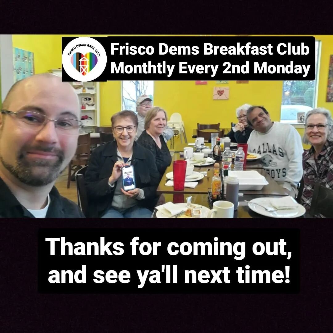It was good to see our friends at the Breakfast Club this morning. We meet every 2nd Monday of the Month. Join us next time! https://www.mobilize.us/mobilize/event/547359/