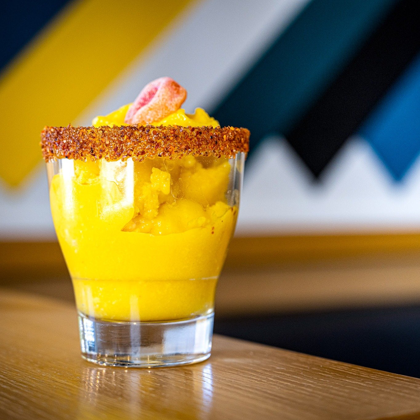 Brightening up your May with our latest creations &hellip;

🍨 Our house-made mango sorbet is finished with a Chamoy and Tajin rimmed glass, and topped with a peach ring.

🍍The Bruschetta Paradiso is crafted with chunky avocado crema, grilled chicke
