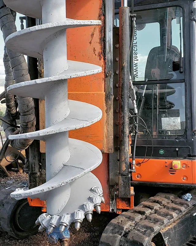 Big thanks to Desco Drilling Equipment for fabricating this new 18&quot; rock auger for us. Cuts through rock like butter. #nolanconstructioninc #rockauger #tescar #pierdrilling #drillrig #descodrilling